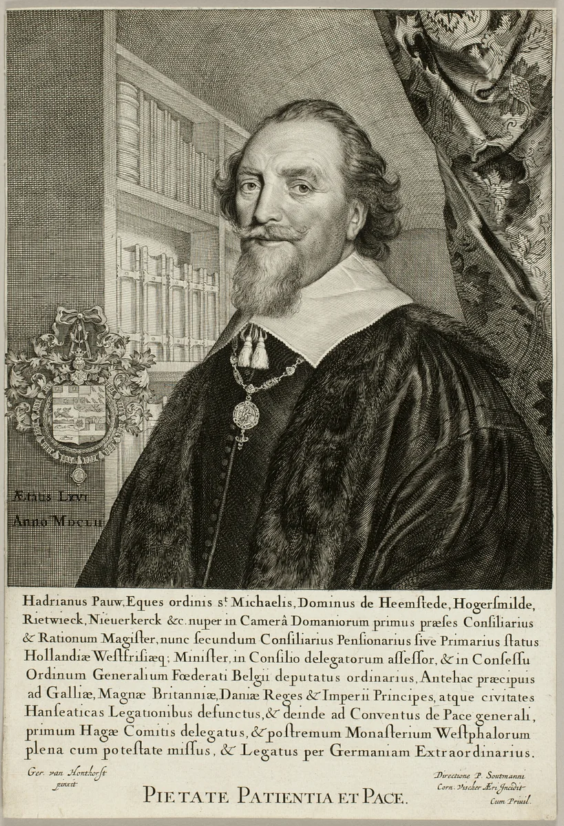Adriaen Pauw, Lord of Heemstede by Cornelis Visscher, print, 1652