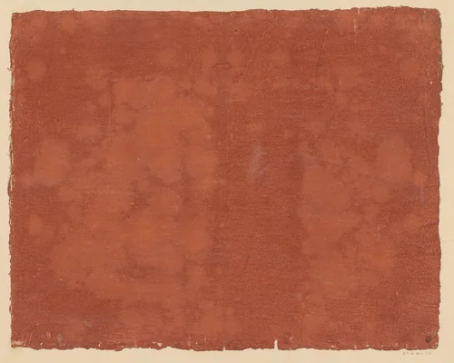 Oranjebruin stijfselverfpapier by anonymous, other, 1800-1900