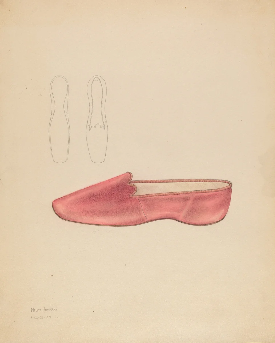 Woman's Slipper by Melita Hofmann, index of american design, 1936