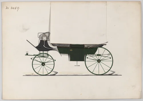 Design for Landau, No. 3059 by Brewster & Co., drawing, 1874