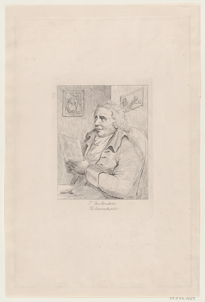 T. Rowlandson. The Caricaturist by anonymous, print, 1895-1905
