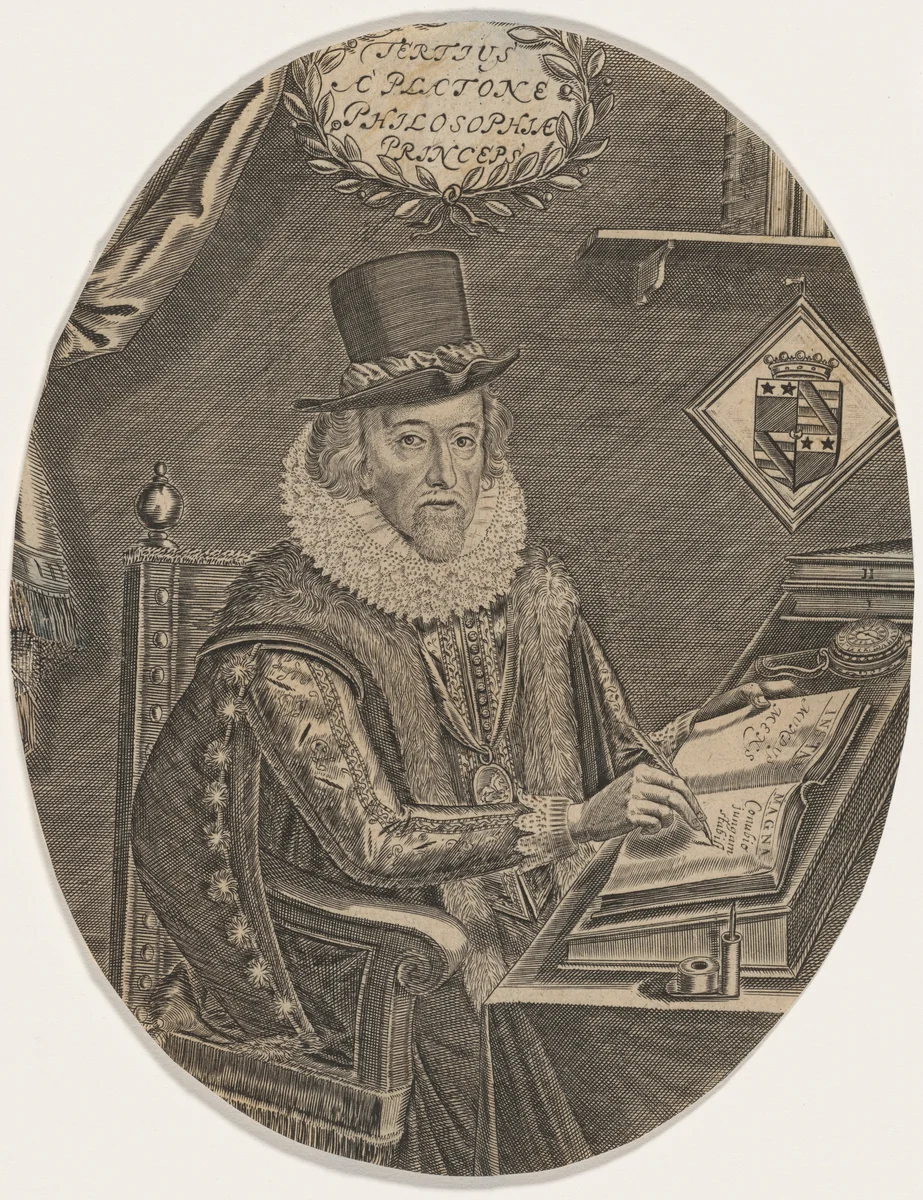 Francis Bacon by William Marshall, print, 1640