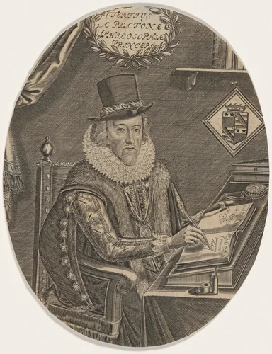 Francis Bacon by William Marshall, print, 1640
