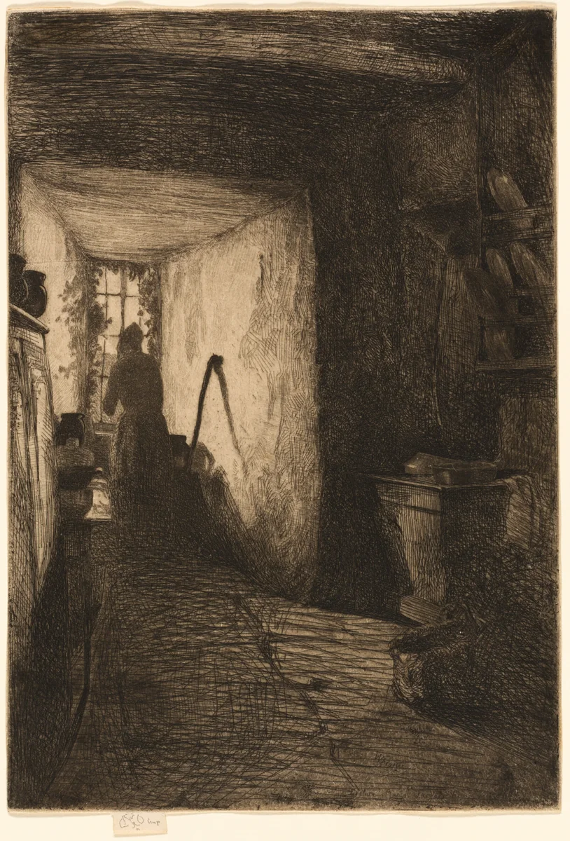 The Kitchen by James McNeill Whistler, print, 1858