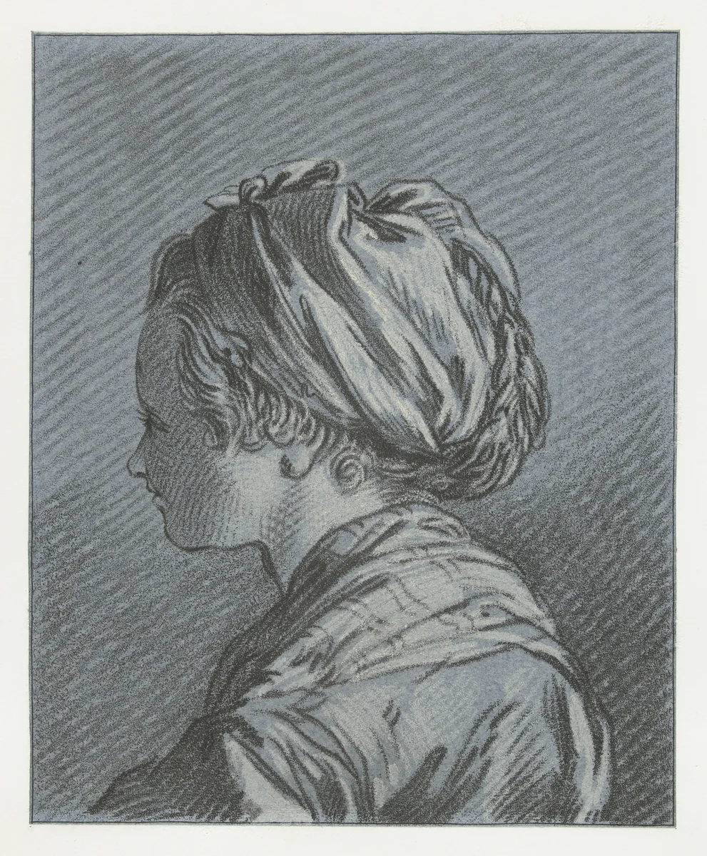 Portret van een Moskovisch dienstmeisje by Louis Marin Bonnet, print, 1768