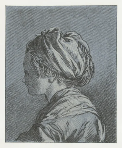 Portret van een Moskovisch dienstmeisje by Louis Marin Bonnet, print, 1768