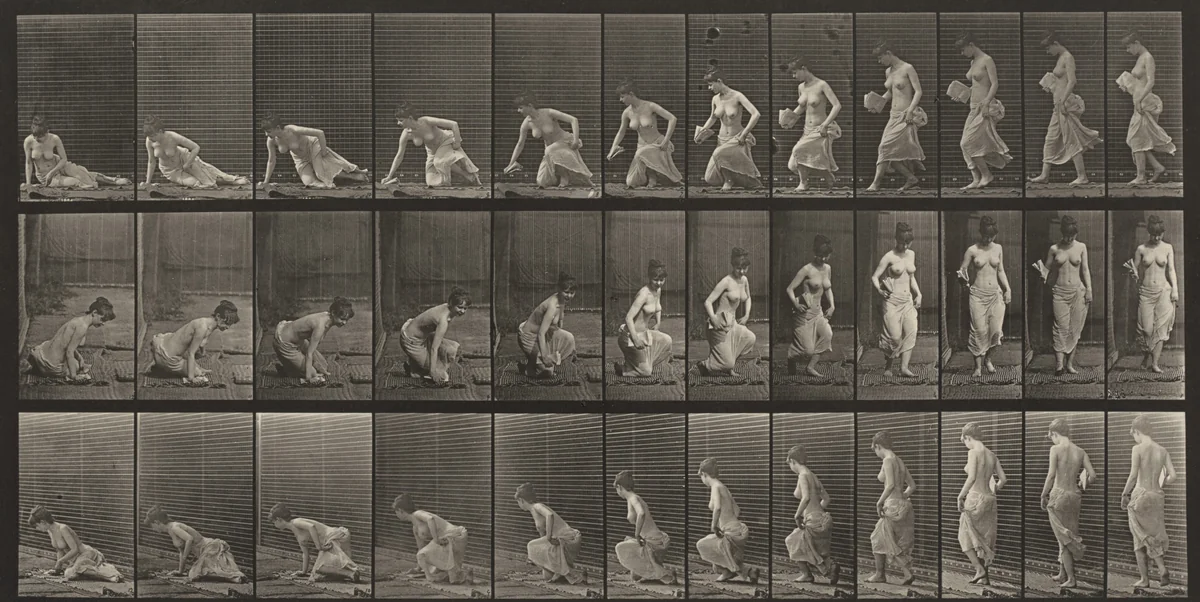 Plate Number 248. Sitting down on the ground by Eadweard Muybridge, photograph, 1887