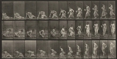 Plate Number 248. Sitting down on the ground by Eadweard Muybridge, photograph, 1887