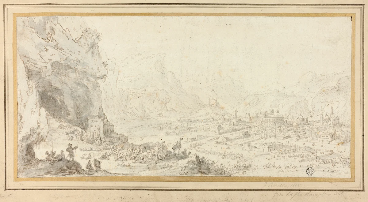 View of Mecca by Jan Peeters, drawing, 1665