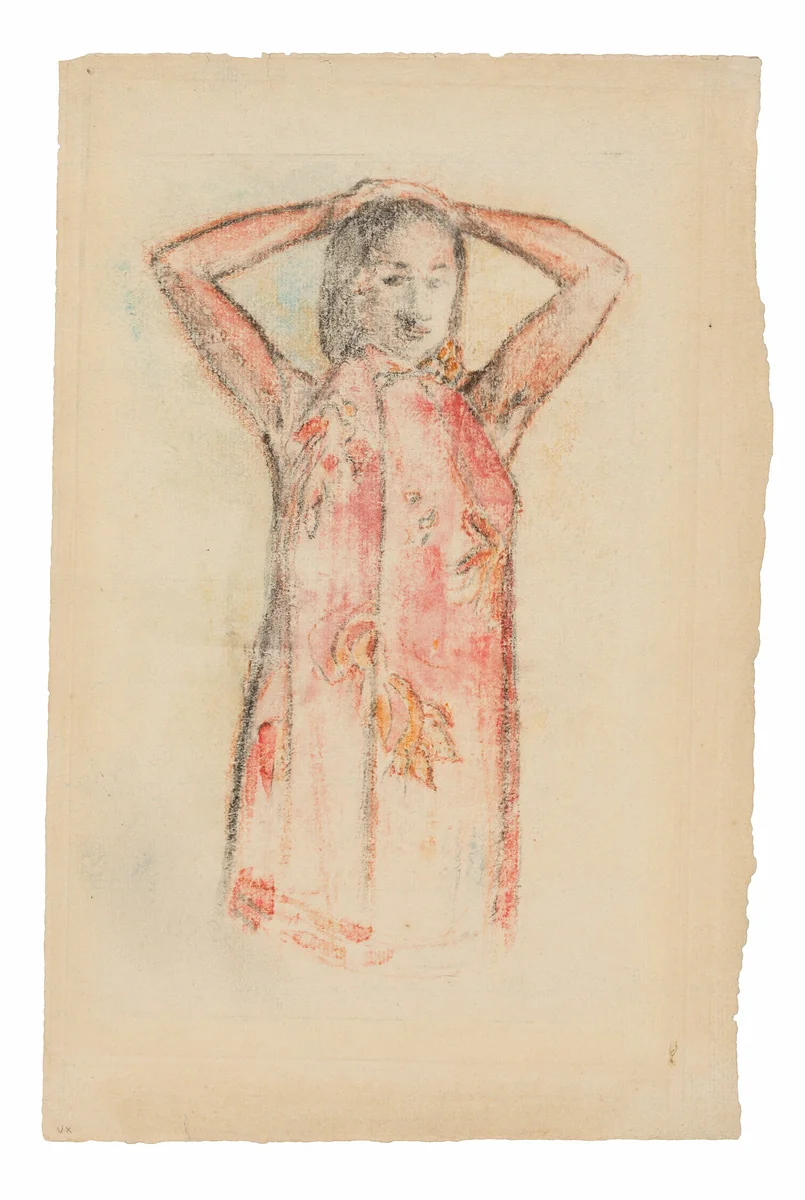 Tahitian Girl in a Pink Pareu by Paul Gauguin, print, 1894