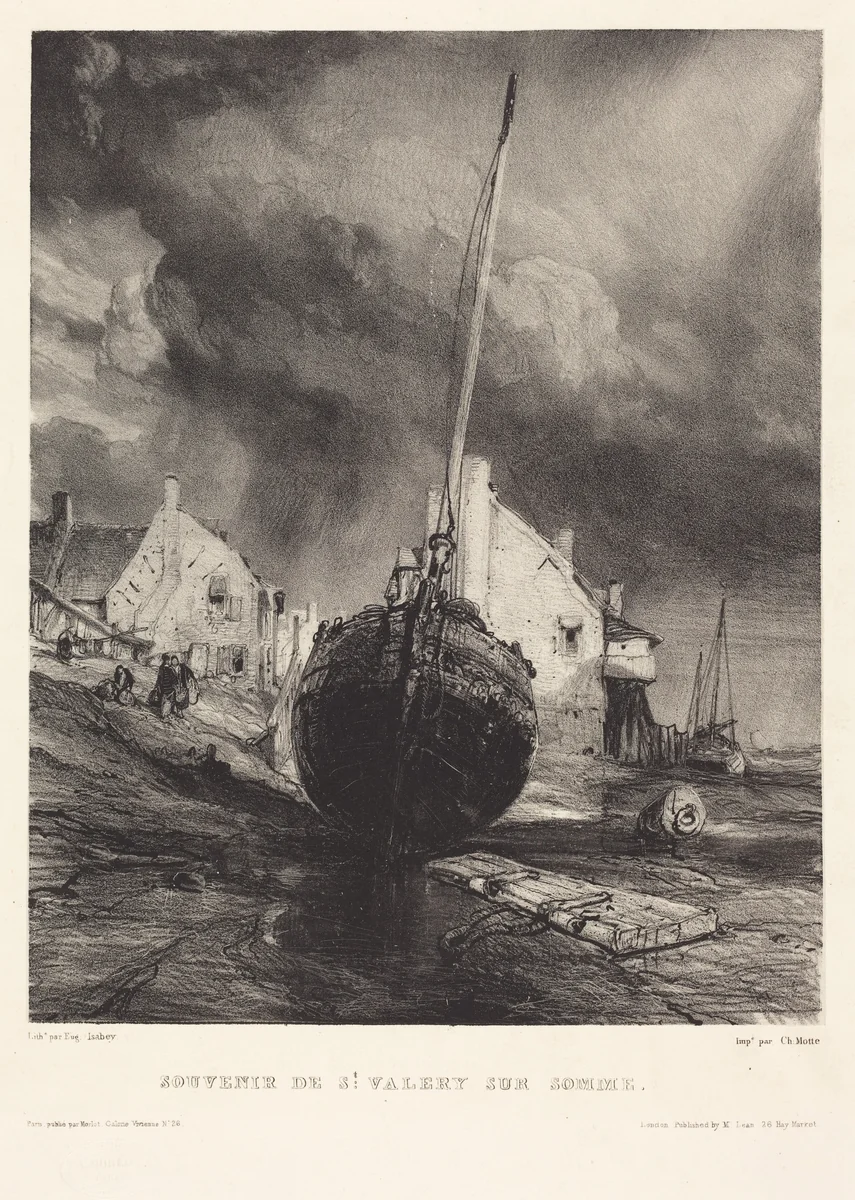 Souvenir de St. Valéry sur Somme by Eugène Isabey, print, 1833