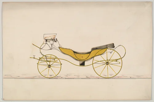 Caleche (unnumbered) by Brewster & Co., drawing, 1850-1870