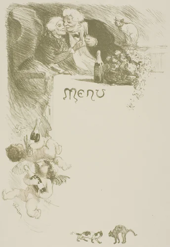 Menu Henriot by Théophile Alexandre Steinlen, print, 1901
