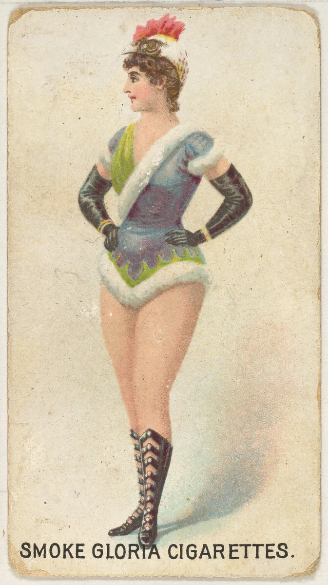 From the series "Sports Girls" (C190), issued by the American Cigarette Company, Ltd., Montreal, to promote Gloria Cigarettes by American Cigarette Company, Ltd., print, 1885-1895