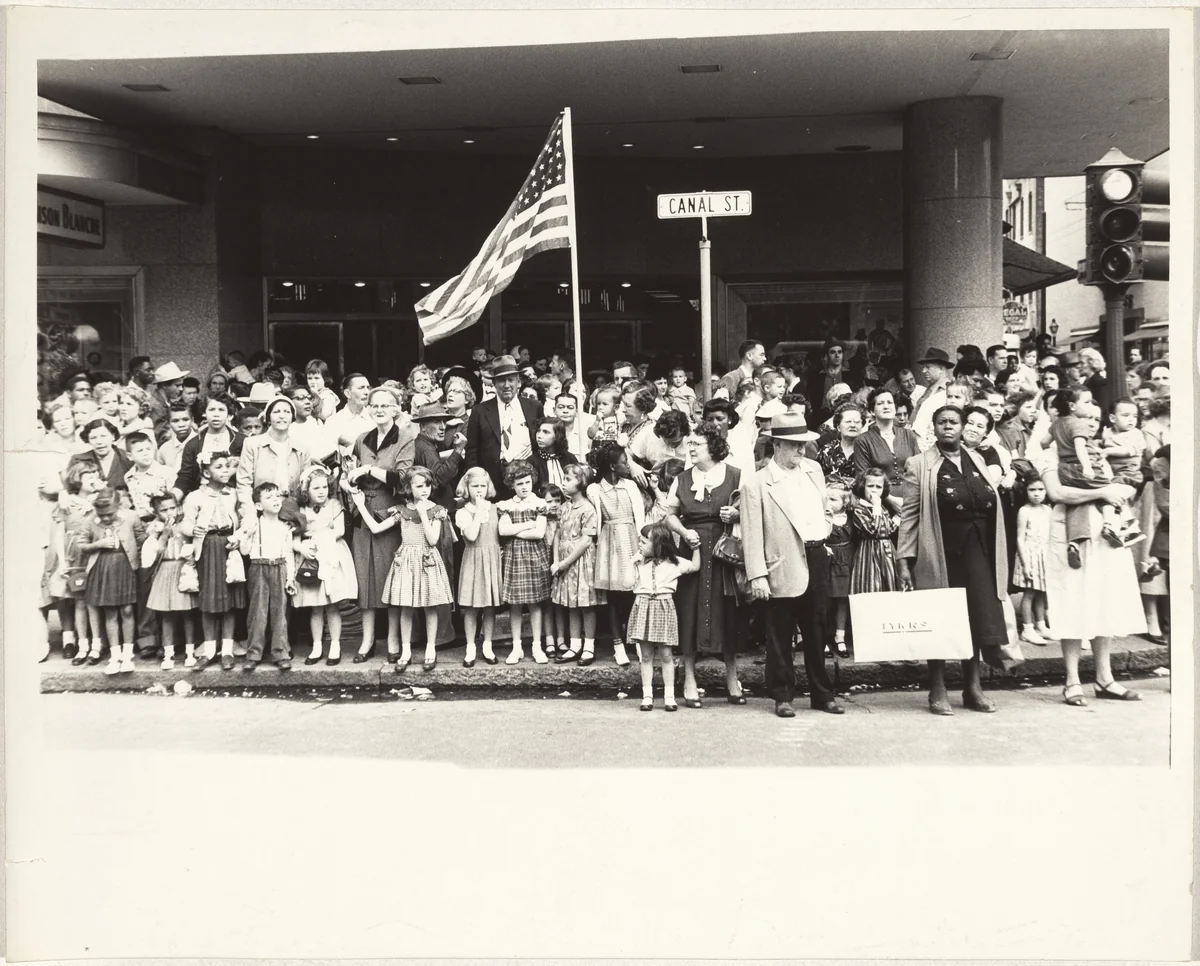 Parade, Canal Street--New Orleans by Robert Frank, photograph, 1955