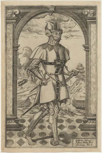 Godfredus Aldemarus Alexandrino (Godfrey Adelmar) by William Rogers, print, 1602