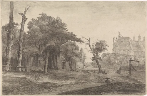 Landschap met kasteel by Antoon Overlaet, print, 1761