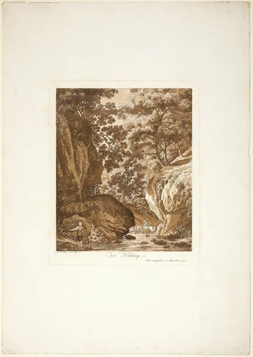 The Ravine (Der Hohlweg) by Jacob Wilhelm Mechau, print, 1794