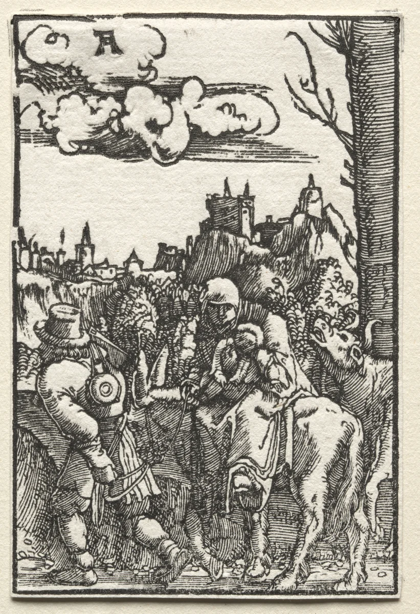 The Fall and Redemption of Man: The Flight into Egypt by Albrecht Altdorfer, print, 1510-1520
