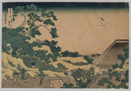 Fuji from Surugadai, in Yedo by Katsushika Hokusai (葛飾 北斎), print, 1760-1849
