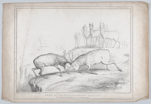 "None But the Brave Deserve the Fair" – Mr. E. Landseer's admired Picture seen in a new point of view by John Doyle, print, 1838