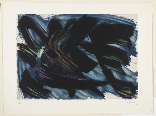 Blue Background by Gérard Schneider, print, 1911