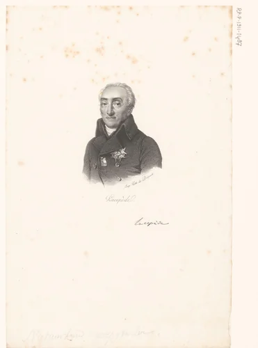 Portret van Bernard-Germain de Lacépède by anonymous, print, 1818-1842