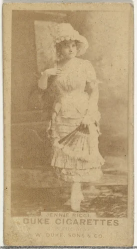 Jennie Ricci, from the Actors and Actresses series (N145-7) issued by Duke Sons & Co. to promote Duke Cigarettes by W. Duke, Sons & Co., photograph, 1880-1889