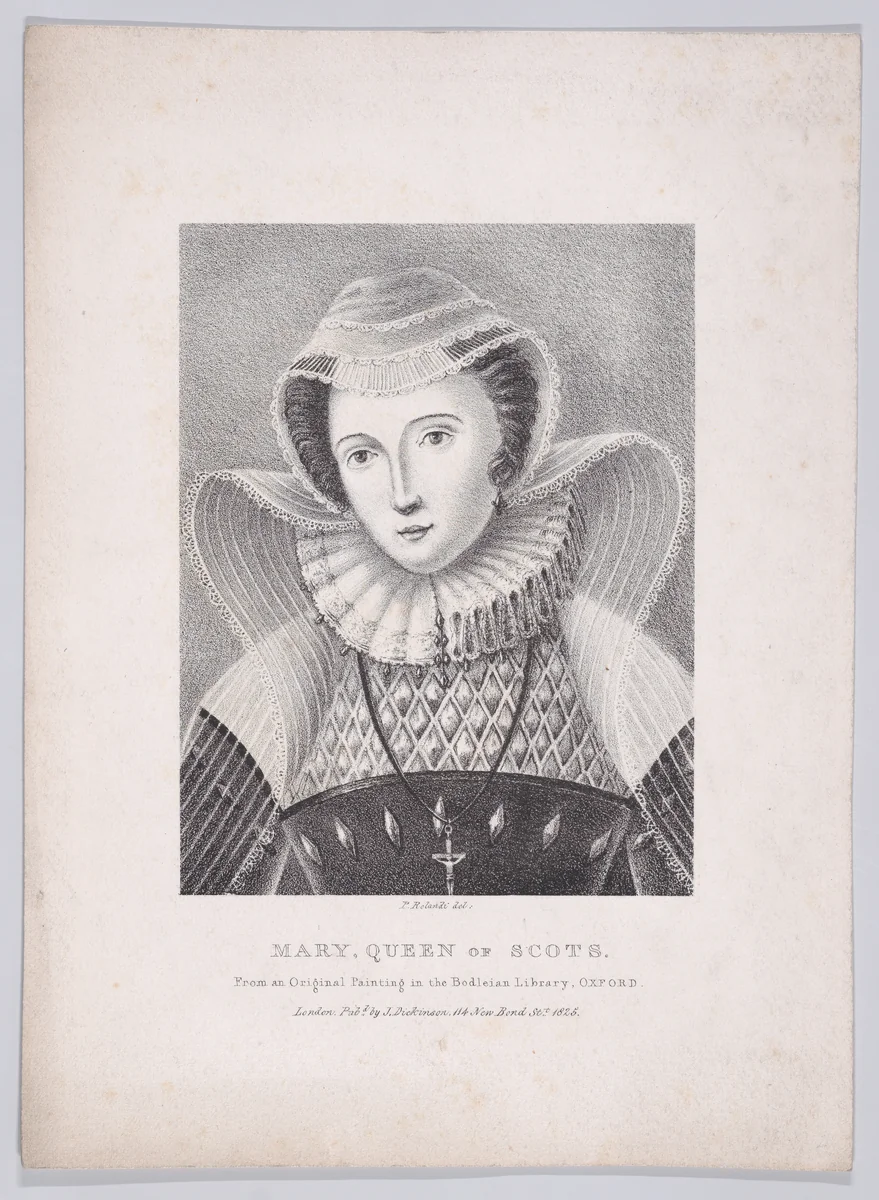 Mary, Queen of Scots by Pietro Rolandi, print, 1825