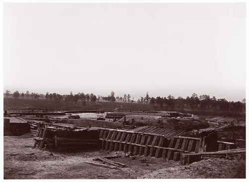 Interior of Fort Sedgwick, before Petersburg by Timothy O'Sullivan, photograph, 1861-1865