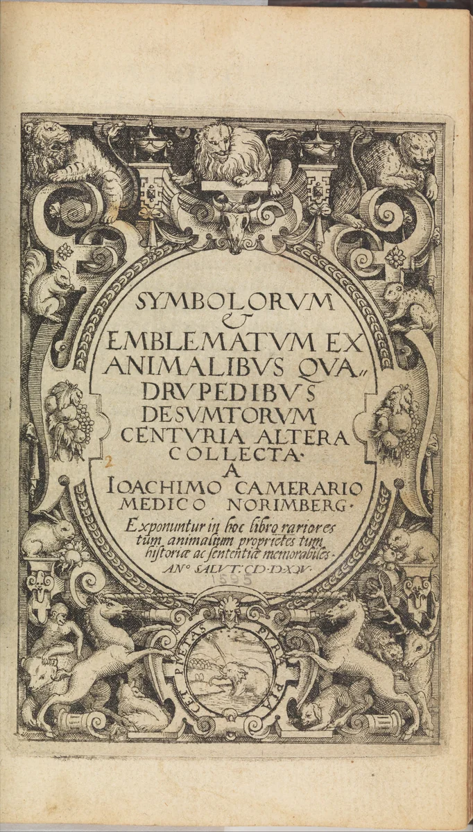I) Symbolarum et Emblematum ex Aquatilibus et Reptilibus Desumptorum. Centuria Quarta. (1604) by Joachim Camerarius, book, 1590-1605