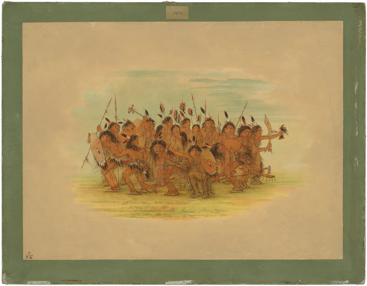 Scalp Dance - Sioux by George Catlin, painting, 1861