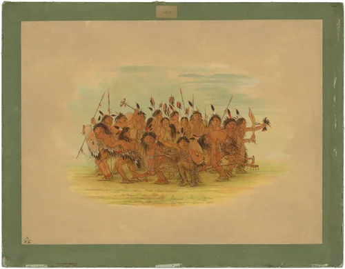 Scalp Dance - Sioux by George Catlin, painting, 1861