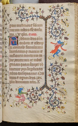 Hours of Charles the Noble, King of Navarre (1361-1425): fol. 255r, Text by Master of the Brussels Initials and Associates, book, 1400-1410