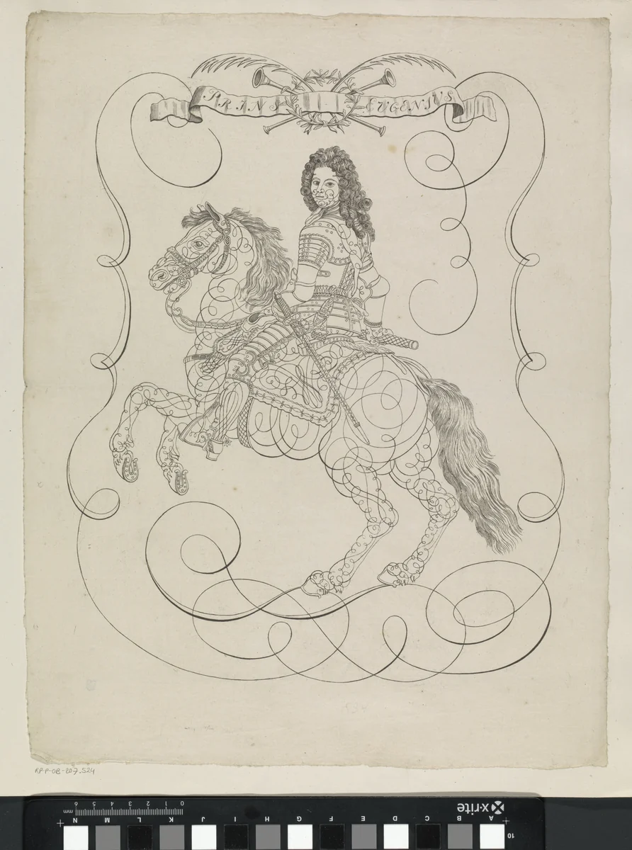 Ruiterportret van Eugenius van Savoye by anonymous, print, 1700-1899