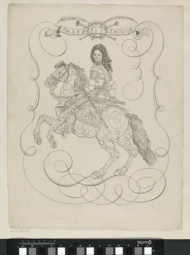 Ruiterportret van Eugenius van Savoye by anonymous, print, 1700-1899