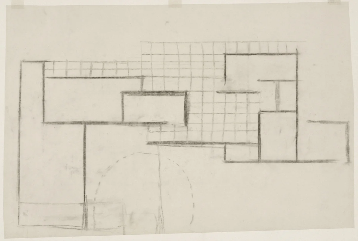 Tugendhat House, Brno, Czech Republic, Floor plan by Ludwig Mies van der Rohe, mies van der rohe archive, 1928