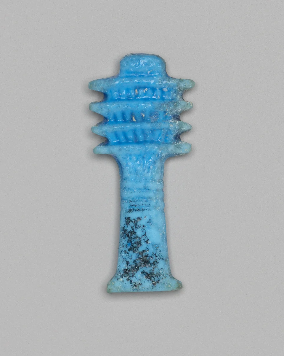 Amulet of a Djed Column by Egyptian, metalwork, -664--332