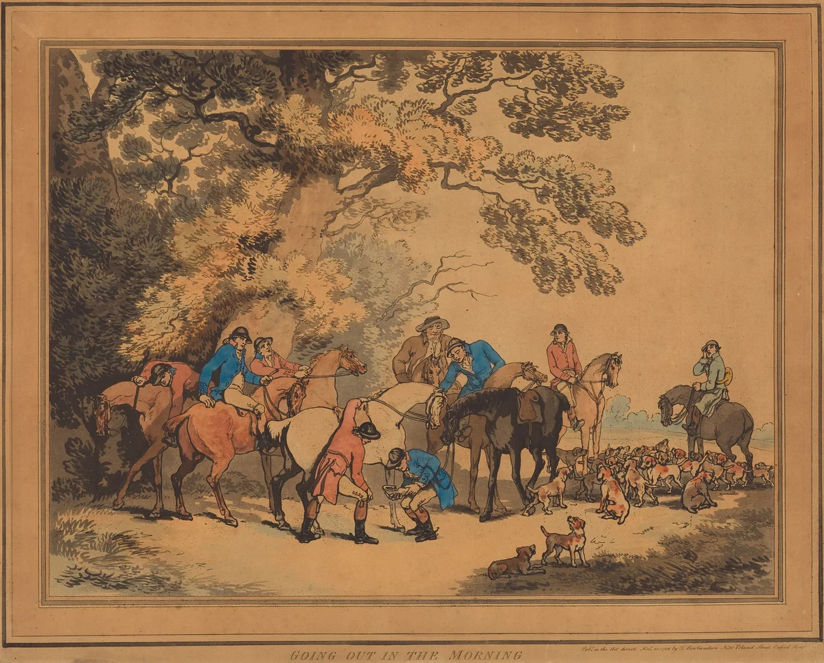 Going Out in the Morning by Thomas Rowlandson, print, 1786