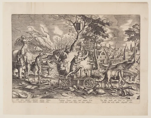 The Triumph of Time by Philip Galle, print, 1574