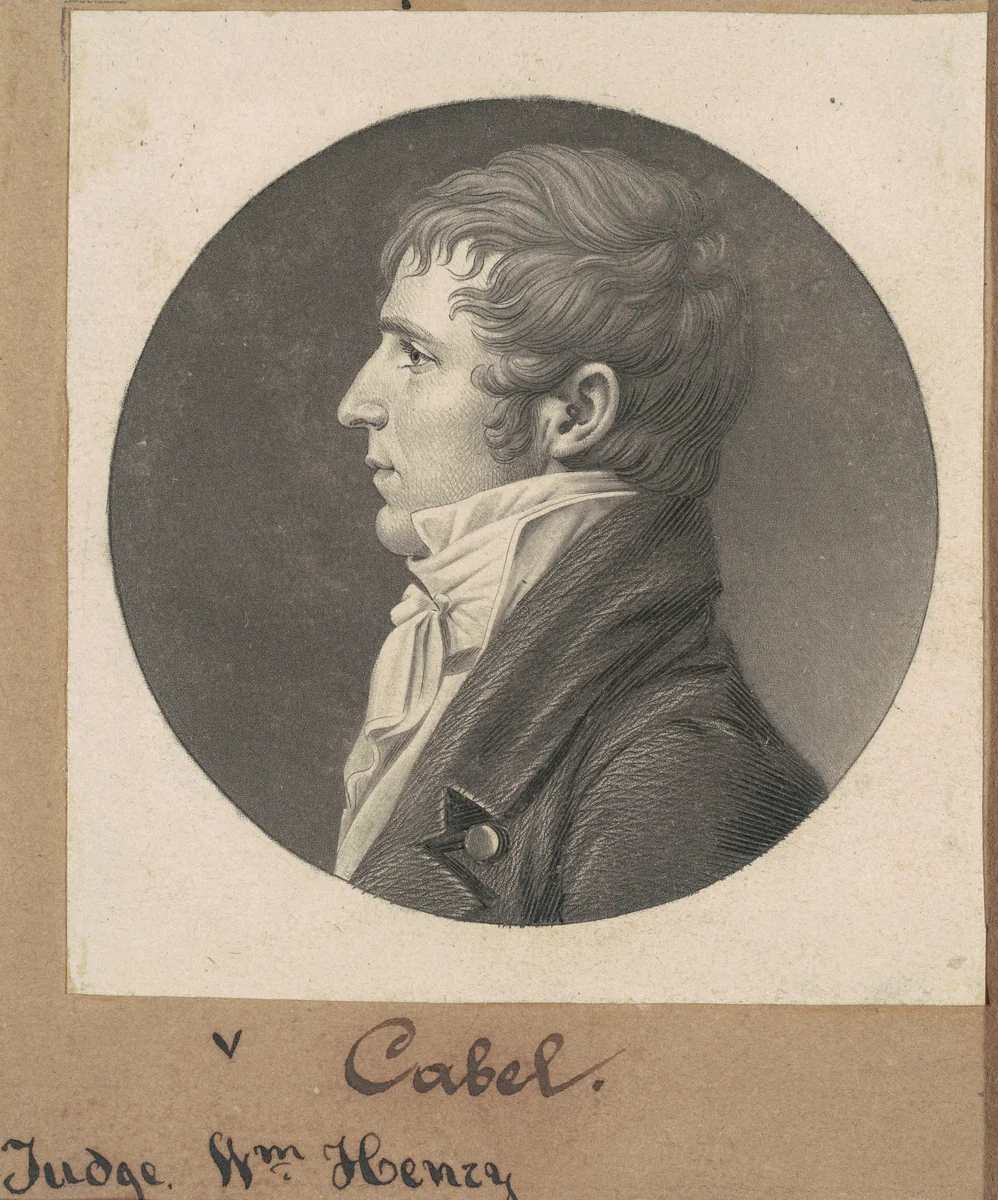 William H. Cabell by Charles B. J. Févret de Saint-Mémin, print, 1807