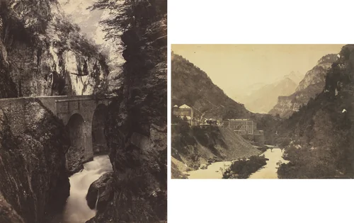 Road to Eaux-Chaudes, Pyrenees (recto); Eaux-Chaudes, Pyrenees (verso) by Farnham Maxwell Lyte, photograph, 1850-1860