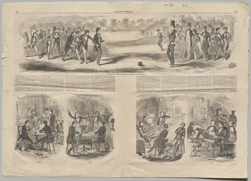 The Match between the Sophs and Freshmen by Winslow Homer, print, 1857