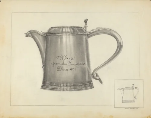 Silver Tankard by Irene Malawicz, index of american design, 1935-1942