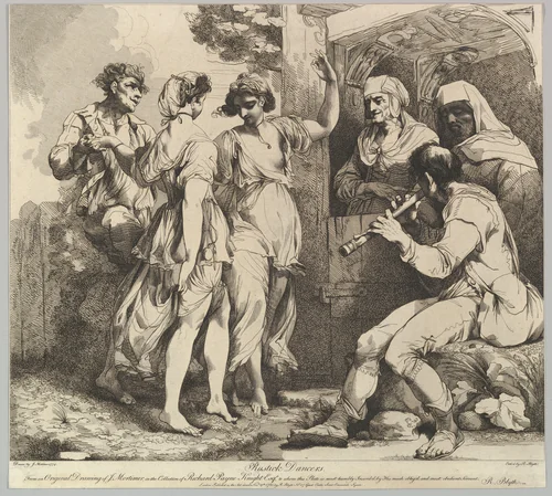 Rustick Dancers by Robert Blyth, print, 1780