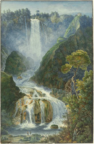 The Grand Waterfalls at Terni by Franz Kaisermann, drawing, 1790-1799