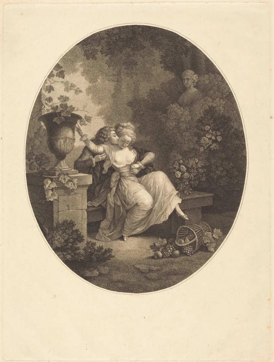 The Upset Basket by C.-A.-L. Buisson, print, 1680-1799