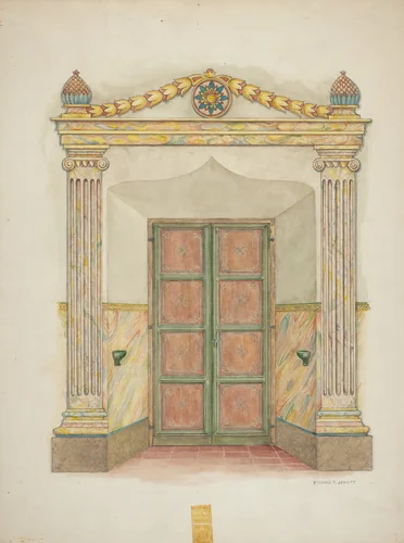 Doorway, Wall Painting and Doors by Edward Jewett, index of american design, 1939