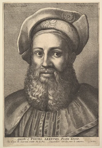 Pietro Aretino by Wenceslaus Hollar, print, 1647