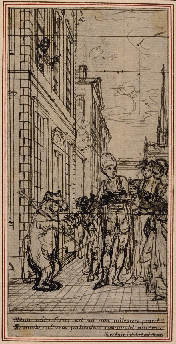 Study for Vignette-Frontispiece in Poncelet's "Principes Generaux Pour Servir à l'Education des Enfants Paris", vol. I by Hubert François Gravelot, drawing, 1753-1773